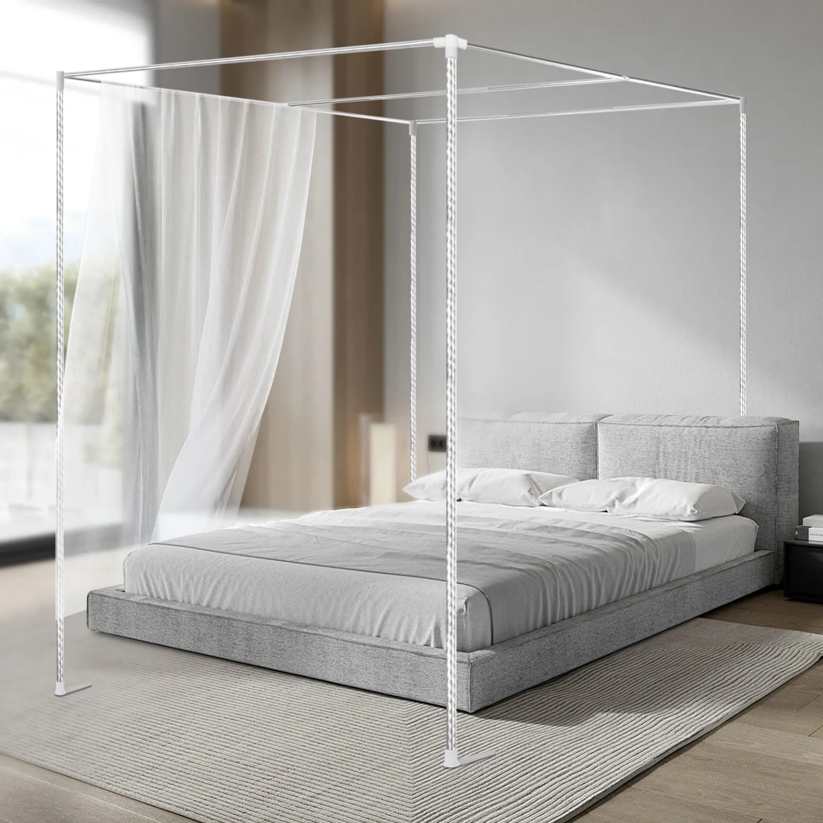 Canopy Bed Frame Metal Queen - Металлическая опора для балдахина на кровать