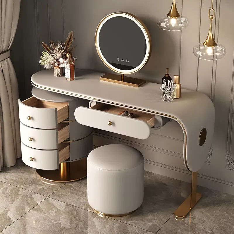 Dressing Table Vanity With Lighted Mirror - Комплект туалетного столика из высококачественного дерева