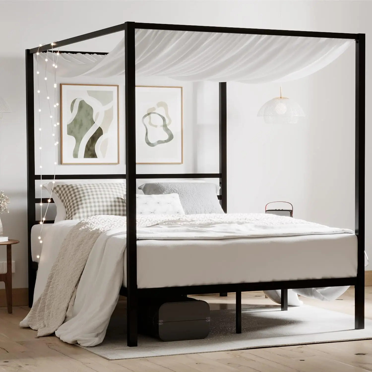 Canopy Bed Frame Metal Queen - Металлическая кровать с балдахином размера 