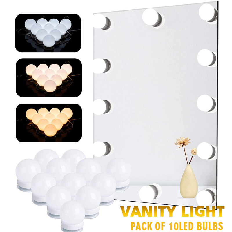 Dressing Table Vanity With Lighted Mirror - Светодиодные лампочки для зеркала для макияжа