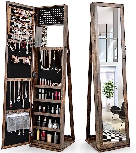 Full Length Mirror Jewelry Armoire - Шкаф-органайзер для украшений с зеркалом в
