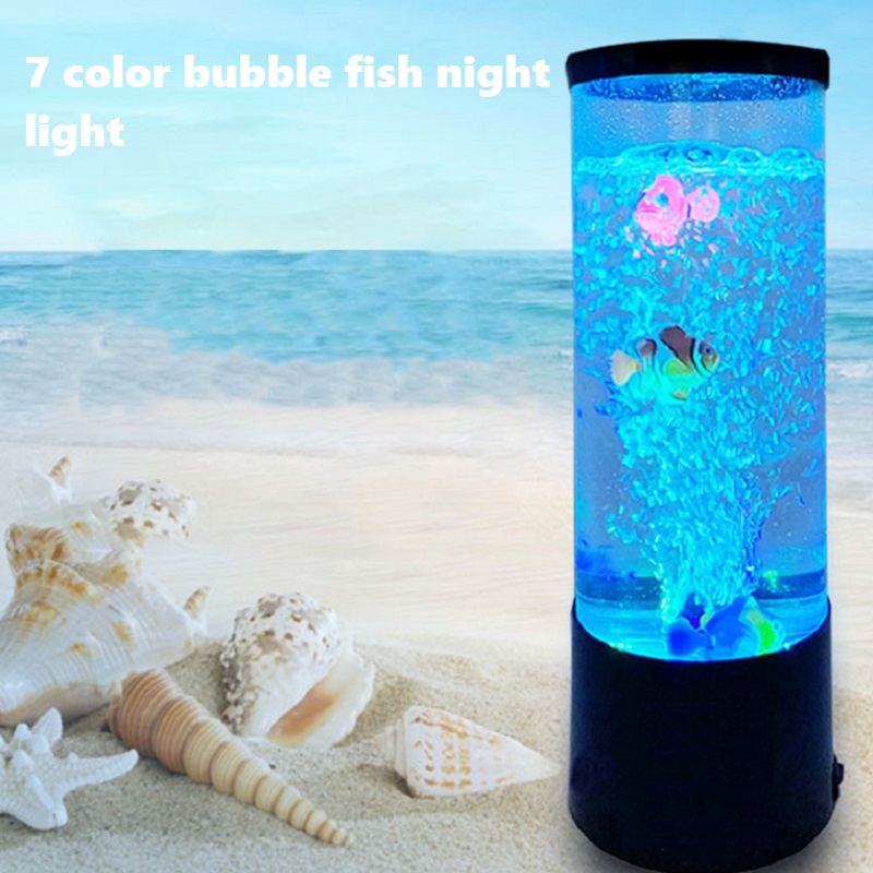Floating Nightstand With Led Light - Светодиодная лампа в виде рыбы, яркий