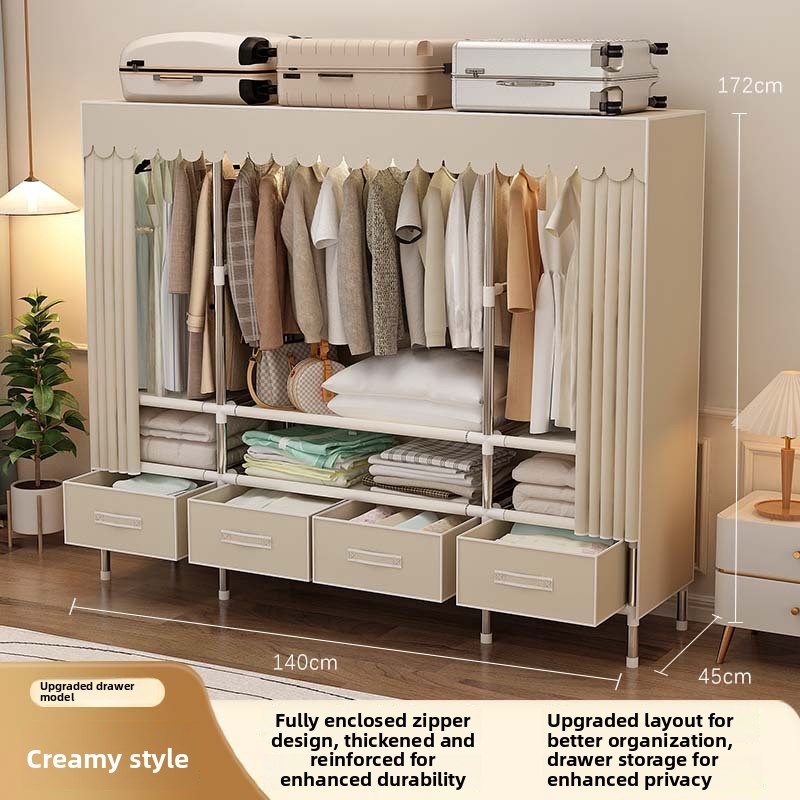 Wardrobe Closet Portable Fabric Cover - Портативный шкаф с чехлом, складная стойка