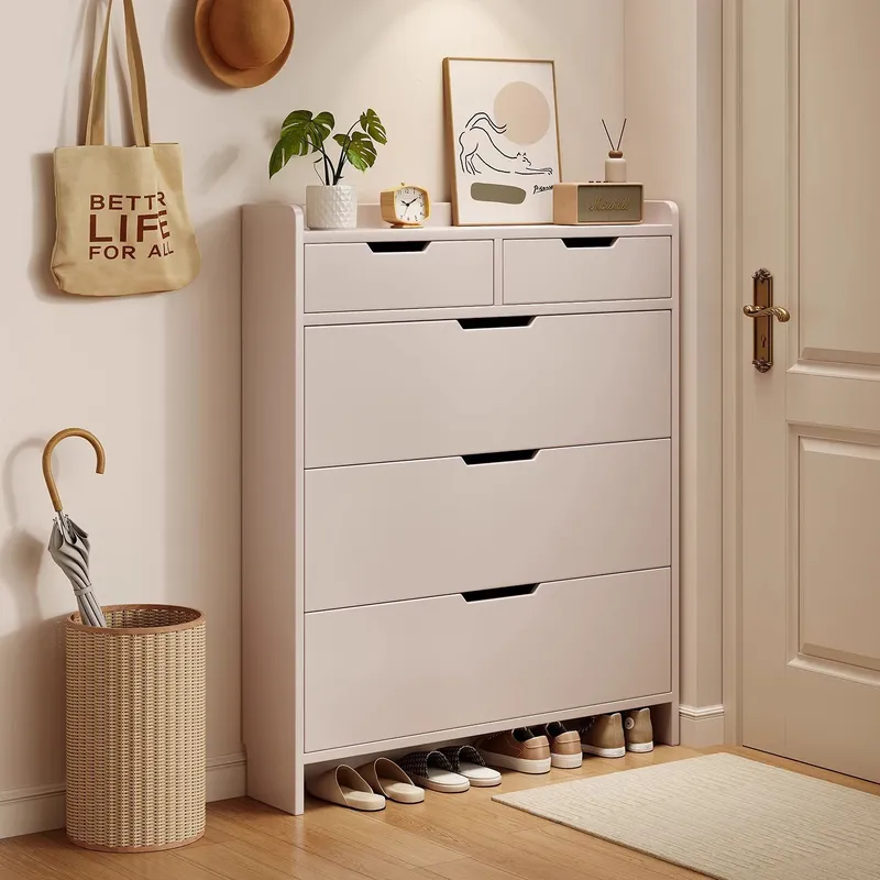 Shoe Rack Cabinet Narrow Entryway - Тумба для обуви из массива дерева,