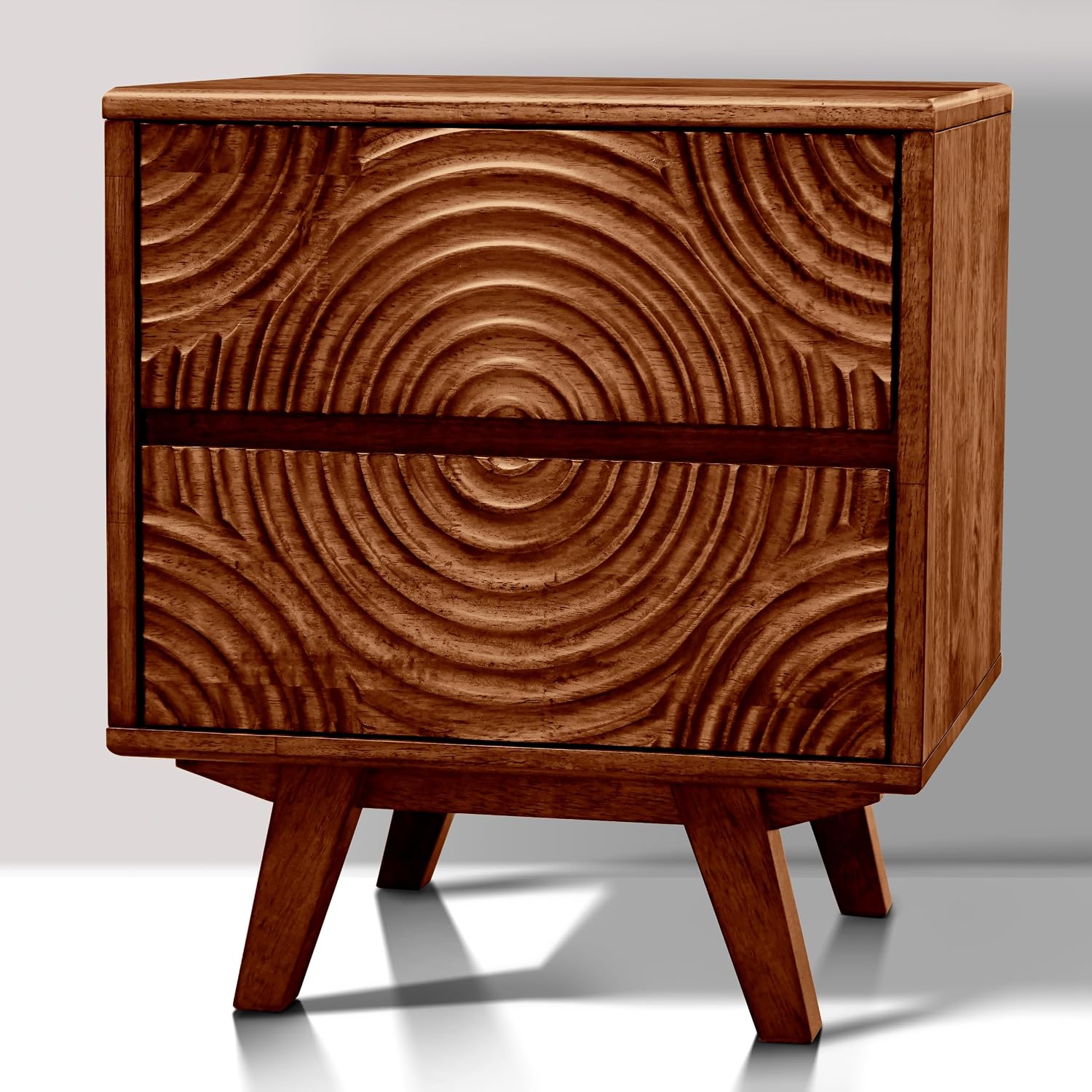 Solid Wood Nightstand 2 Drawers - Прикроватная тумбочка из массива акации с