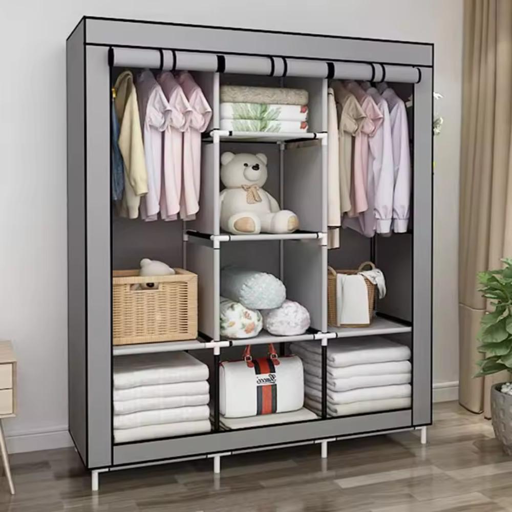 Wardrobe Closet Portable Fabric Cover - 64-дюймовый портативный складной шкаф для одежды