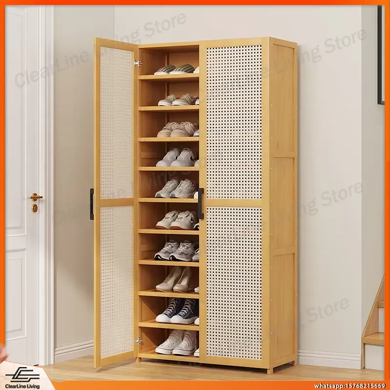 Shoe Rack Cabinet Narrow Entryway - Современная многоярусная обувница для дома: вместительная,