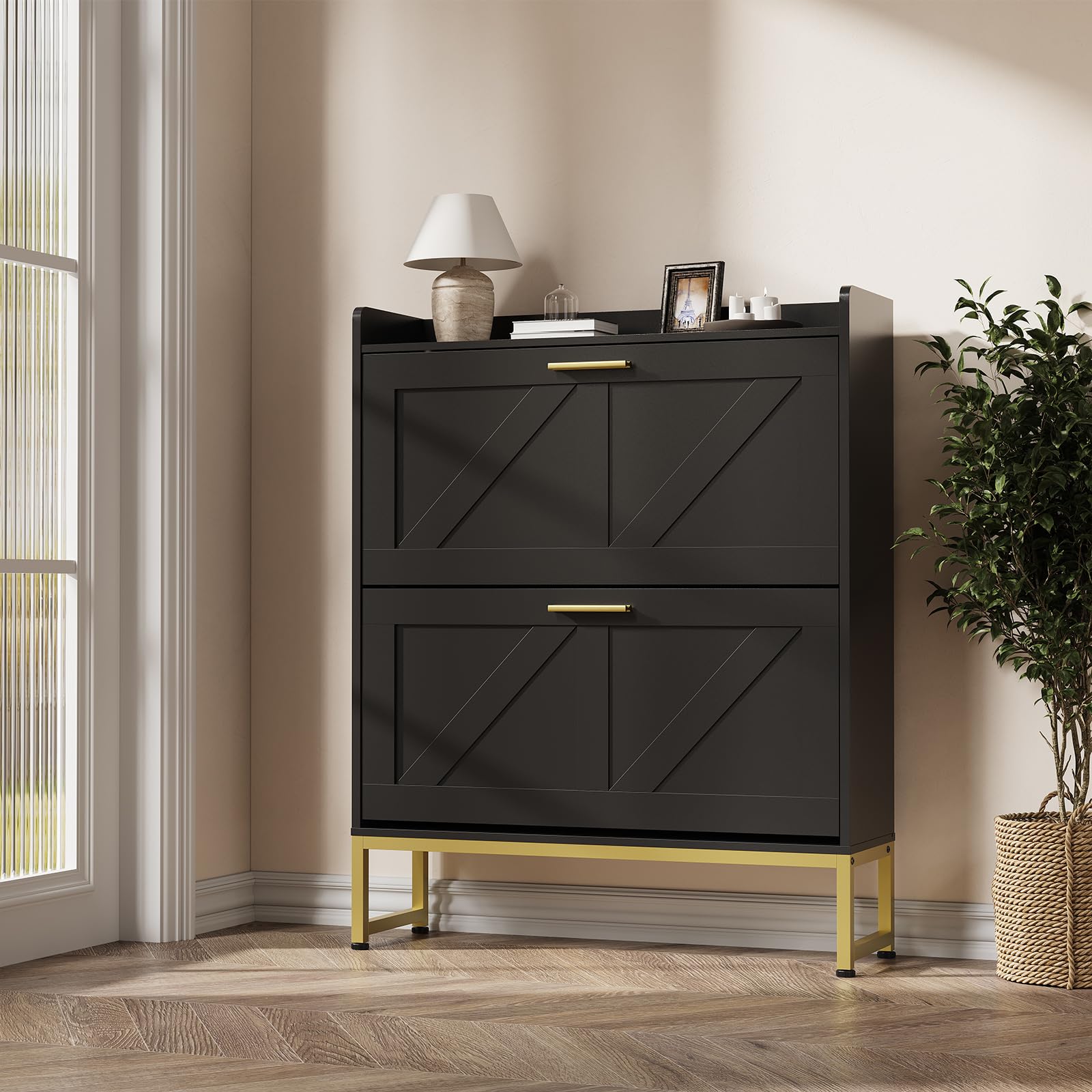 Shoe Rack Cabinet Narrow Entryway - Узкий шкаф для обуви в прихожую