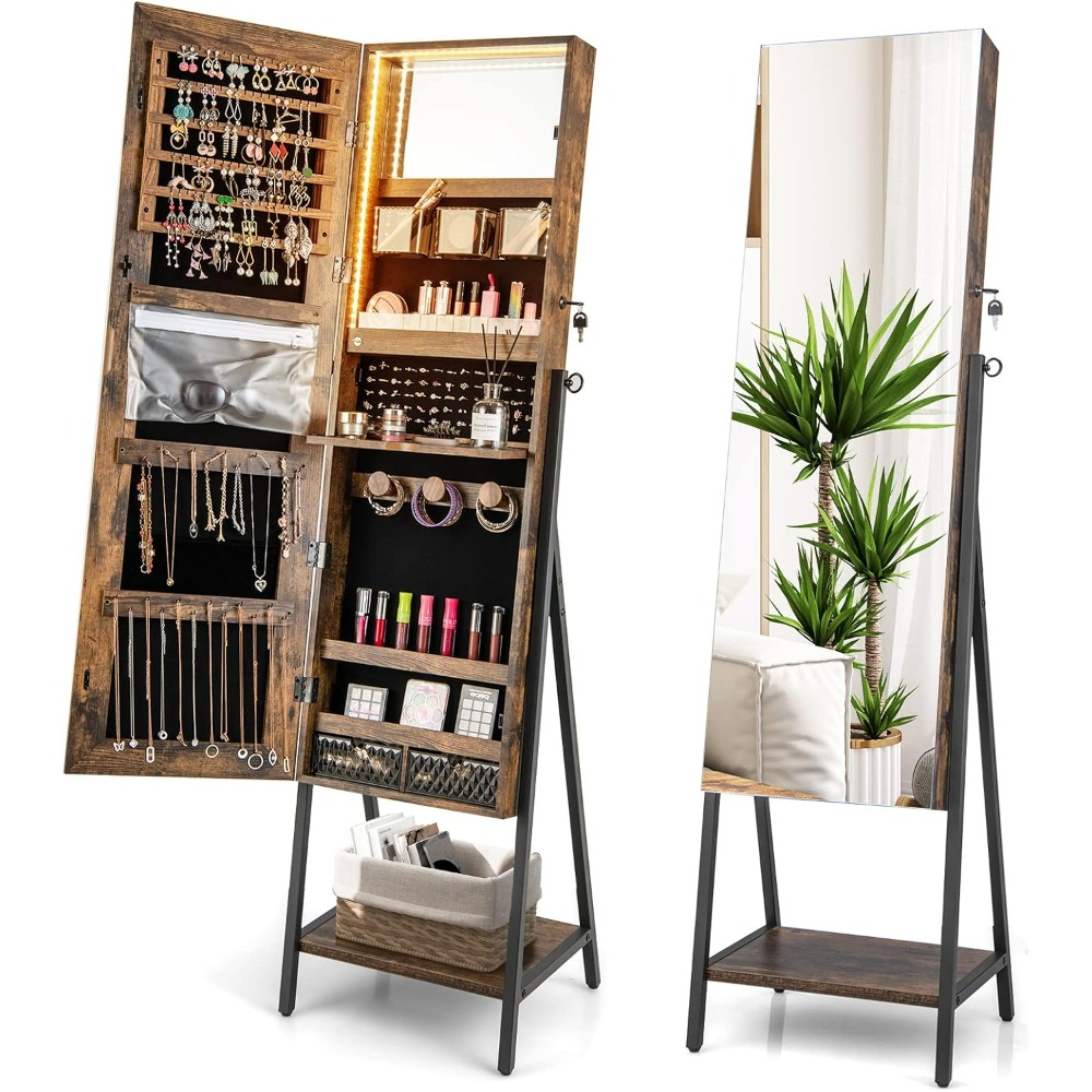 Full Length Mirror Jewelry Armoire - Шкаф-органайзер для украшений CHARMAID с зеркалом
