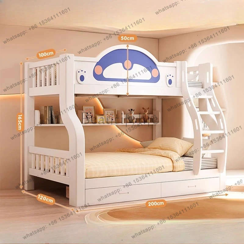 King Size Bed Frame With Storage Drawers - Детская двухъярусная кровать с изголовьем и