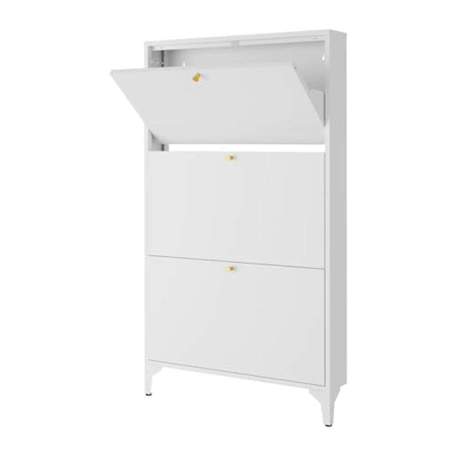 Shoe Rack Cabinet Narrow Entryway - Отдельно стоящий обувной шкаф с 3