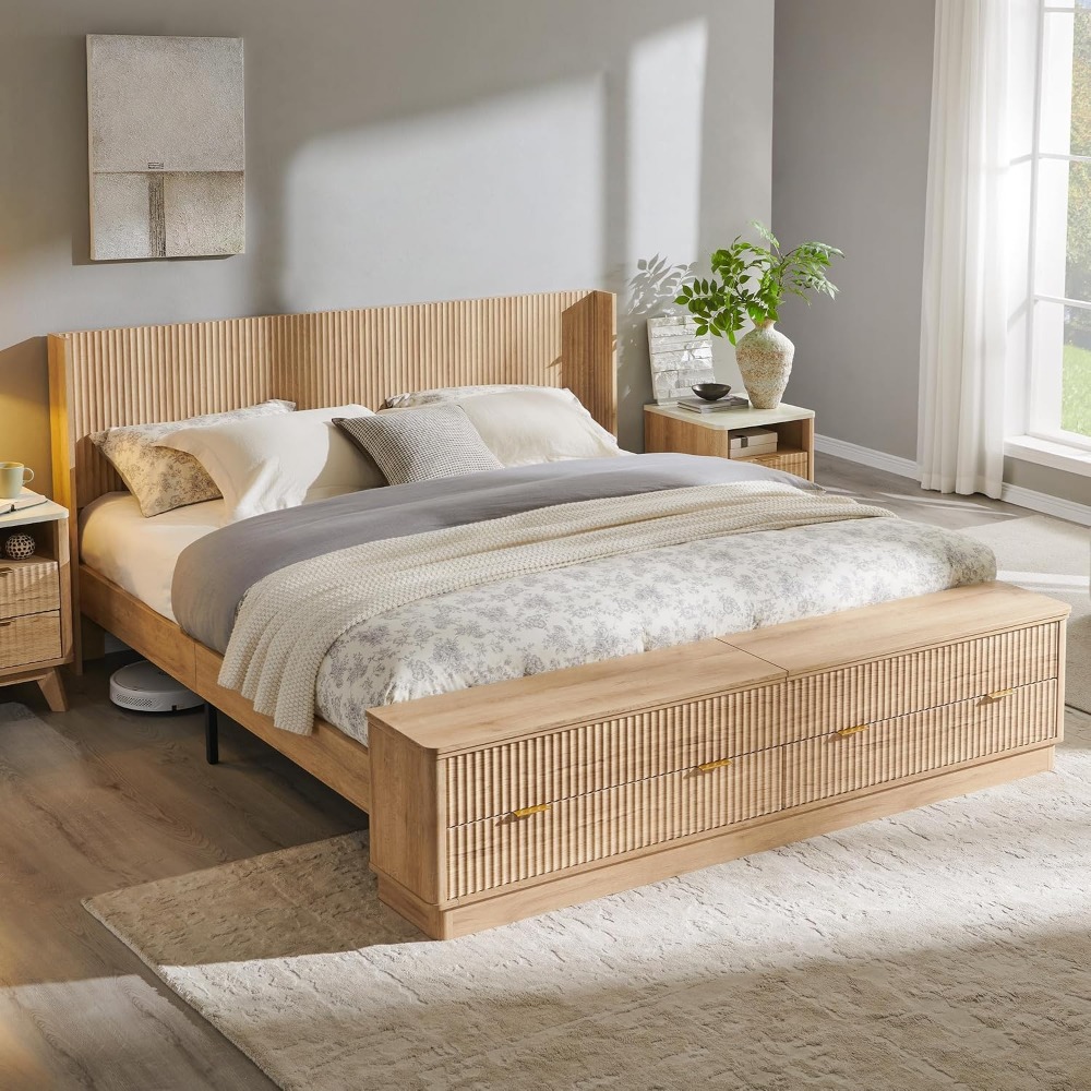 Кровать размера King Size с ме – обзор и цена King Size Bed Frame With Storage Drawers