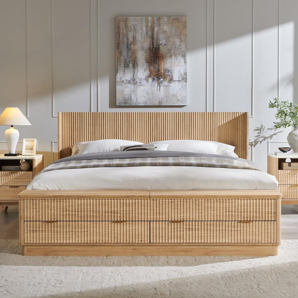 Кровать размера King Size с ме – обзор и цена King Size Bed Frame With Storage Drawers