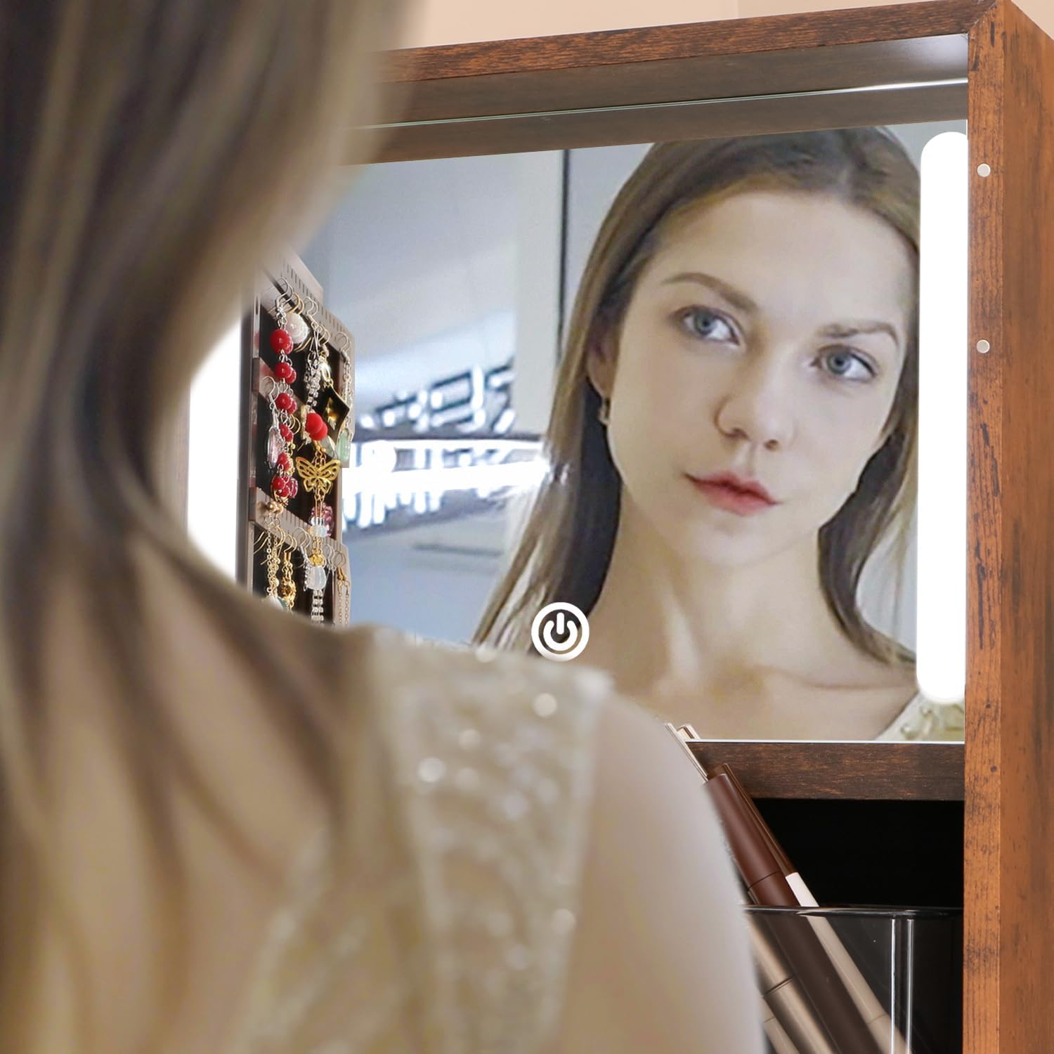 Вращающийся шкаф для украшений – обзор и цена Full Length Mirror Jewelry Armoire