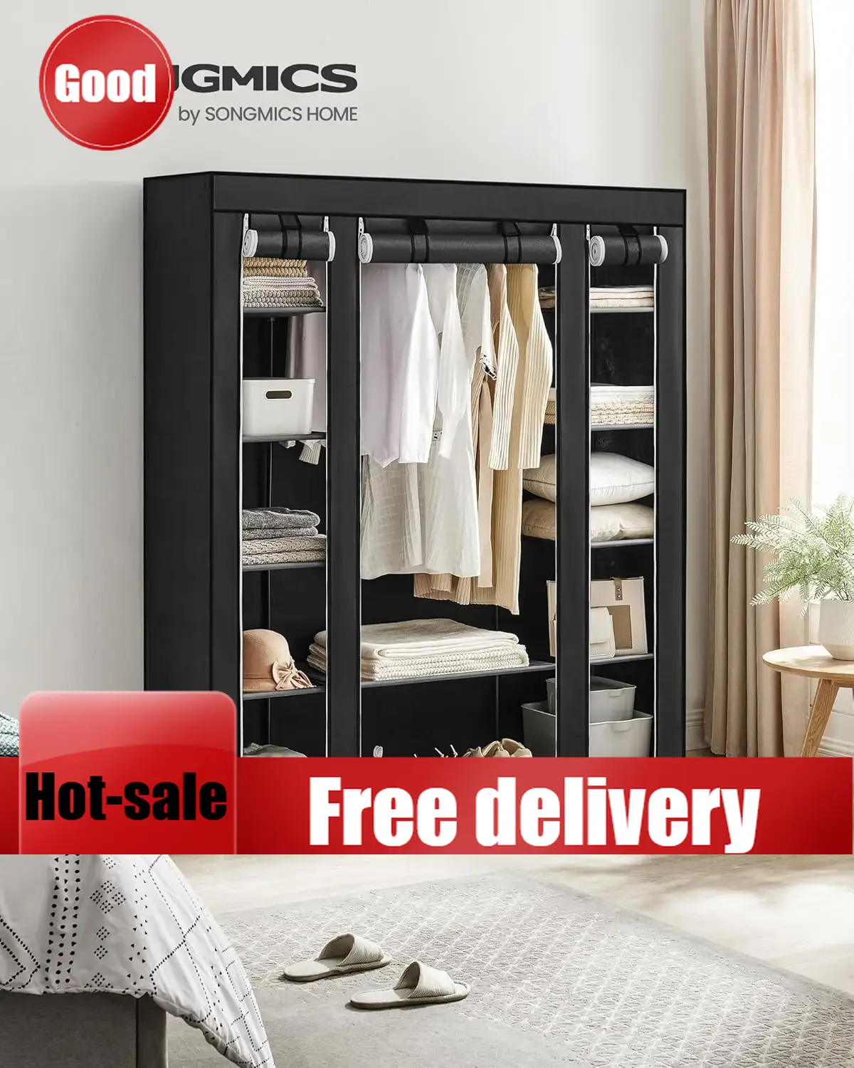 Шкаф-гардероб Cheng-Closet, по – обзор и цена Wardrobe Closet Portable Fabric Cover