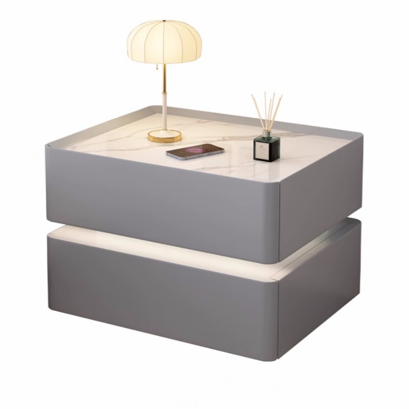 Умная прикроватная тумбочка из – обзор и цена Solid Wood Nightstand 2 Drawers