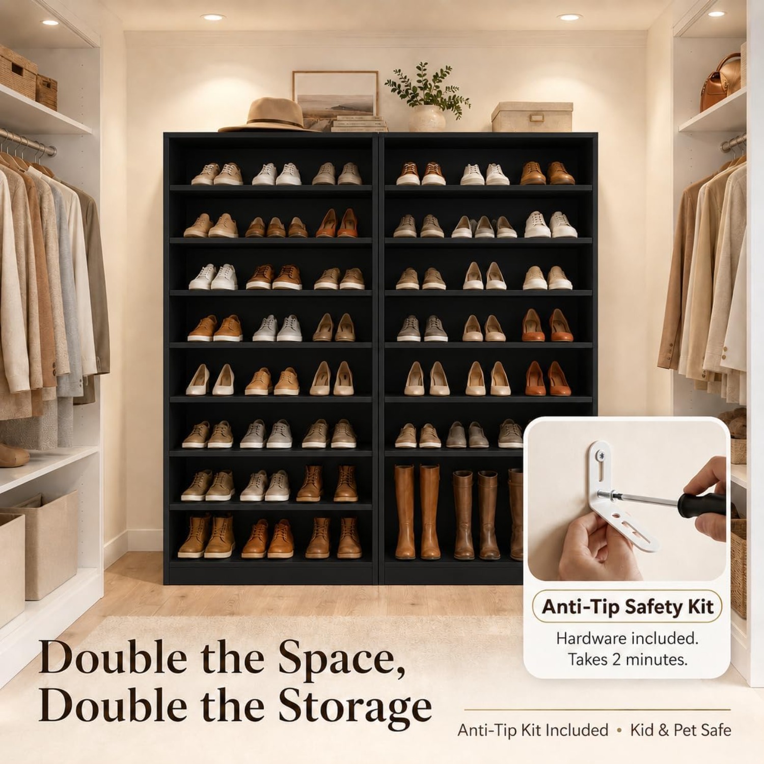 Высокий шкаф-стеллаж для обуви – обзор и цена Shoe Rack Cabinet Narrow Entryway