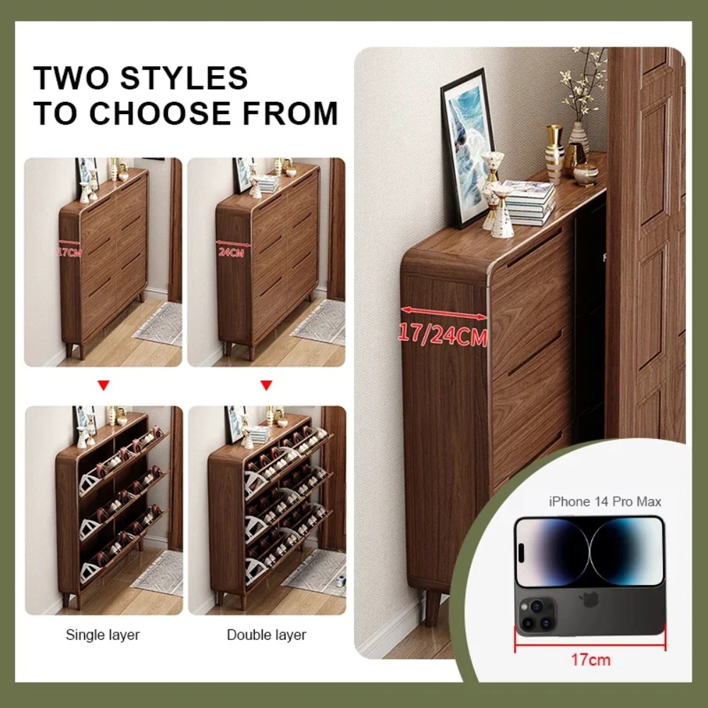 Узкий деревянный шкаф-тумба дл – обзор и цена Shoe Rack Cabinet Narrow Entryway