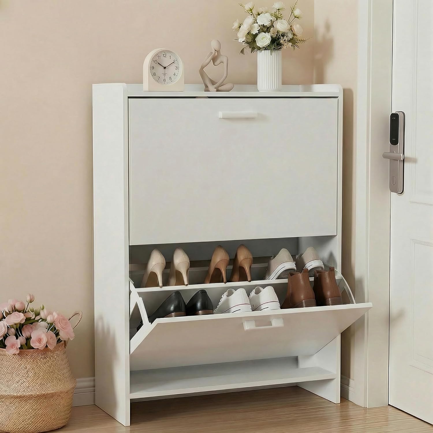 # Узкий шкаф для обуви с 2 отк – обзор и цена Shoe Rack Cabinet Narrow Entryway