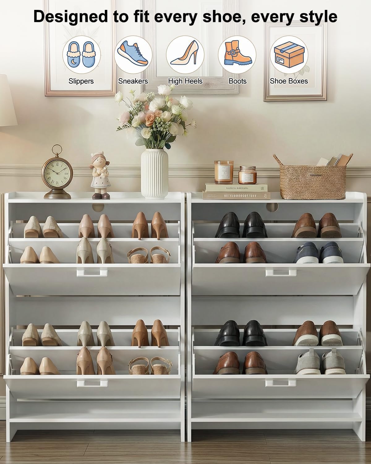 # Узкий шкаф для обуви с 2 отк – обзор и цена Shoe Rack Cabinet Narrow Entryway