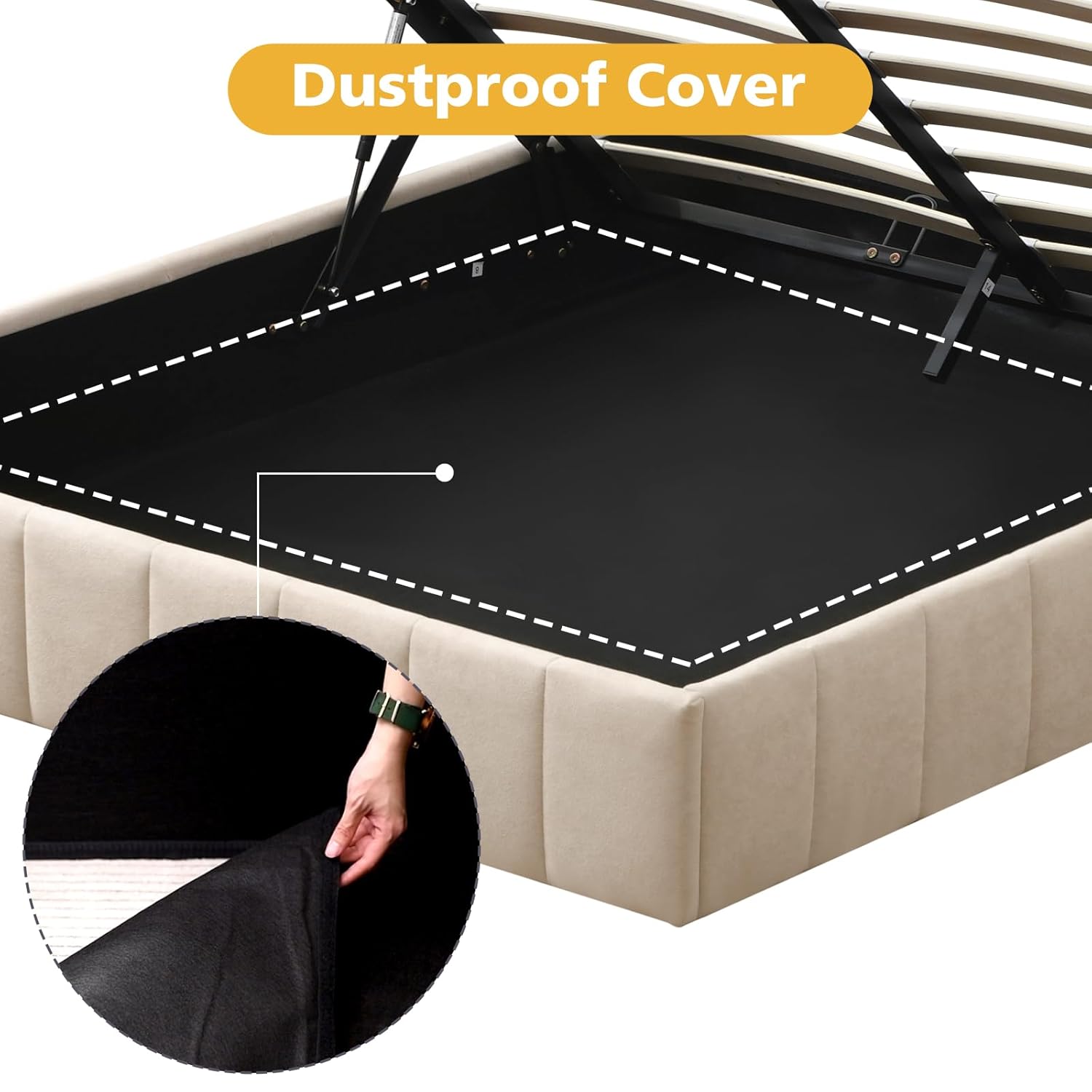 Кровать-платформа с подъемным  – обзор и цена Gas Lift Storage Bed Hydraulic