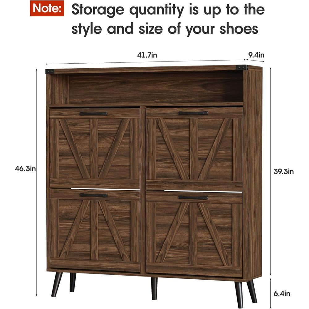 Тумба для обуви с 4 выдвижными – обзор и цена Shoe Rack Cabinet Narrow Entryway