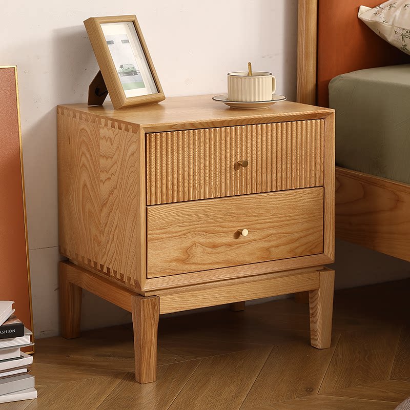 Прикроватные тумбочки из масси – обзор и цена Solid Wood Nightstand 2 Drawers