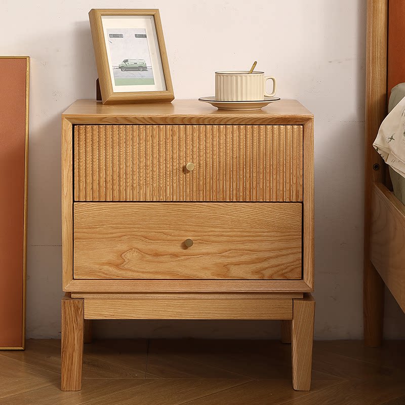 Прикроватные тумбочки из масси – обзор и цена Solid Wood Nightstand 2 Drawers