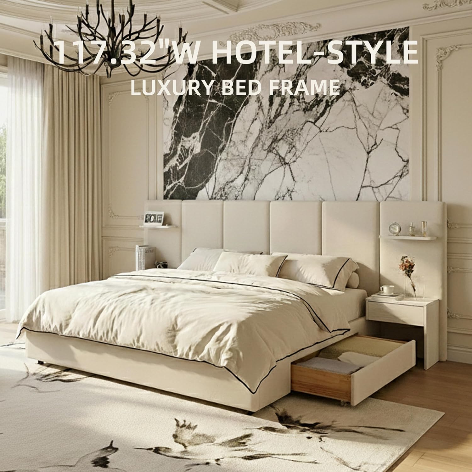 Кровать размера King Size с ме – обзор и цена King Size Bed Frame With Storage Drawers