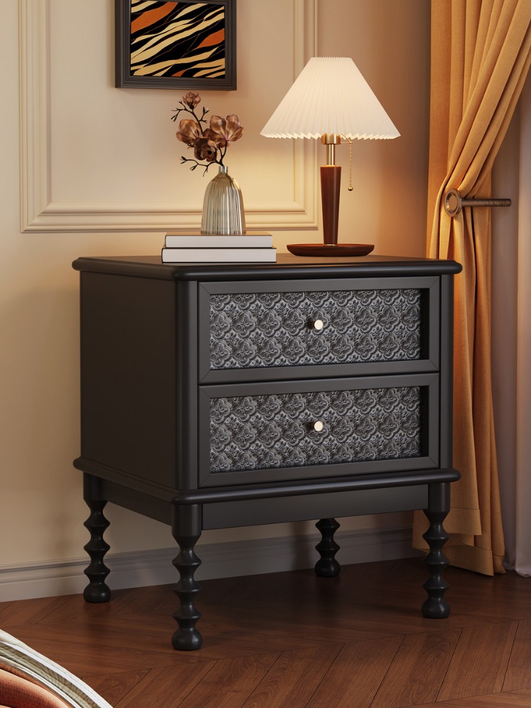 Винтажные прикроватные тумбочк – обзор и цена Solid Wood Nightstand 2 Drawers