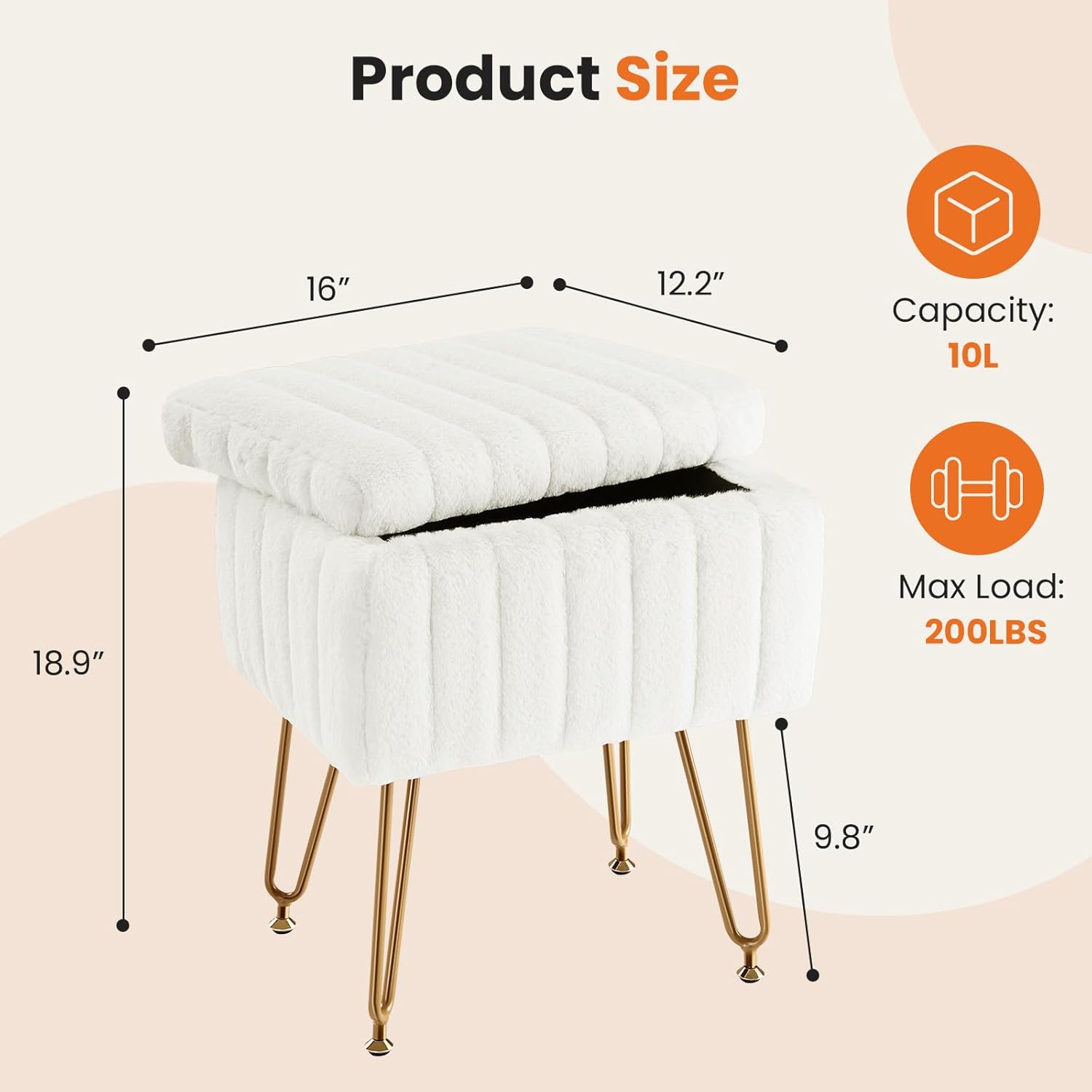 Белый пуфик для хранения вещей – обзор и цена Bedroom Furniture