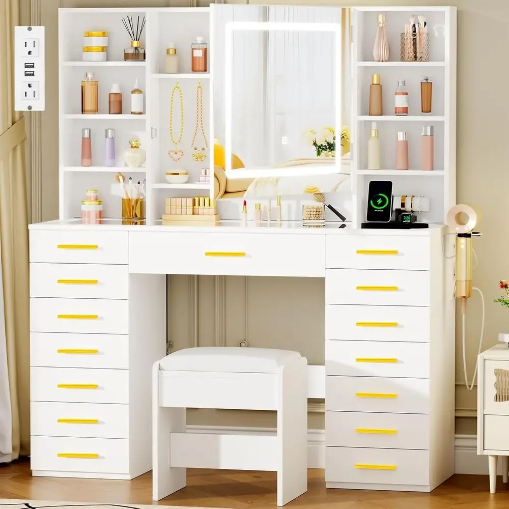 Туалетный столик со светодиодн – обзор и цена Dressing Table Vanity With Lighted Mirror