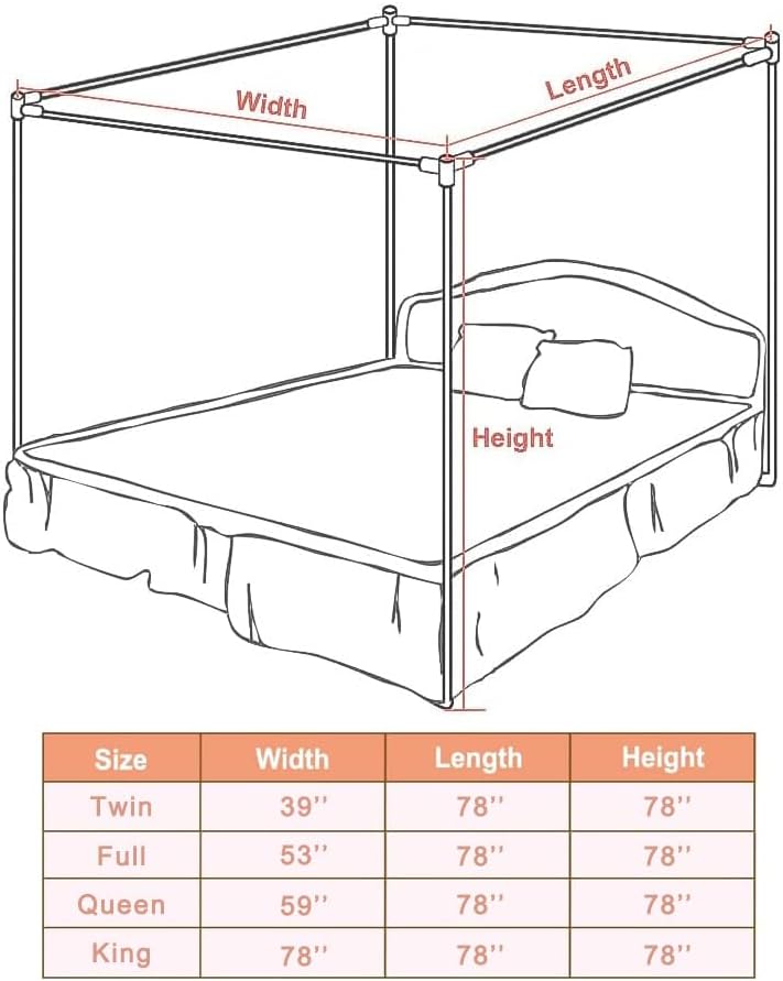 Каркас кровати-балдахина из не – обзор и цена Canopy Bed Frame Metal Queen