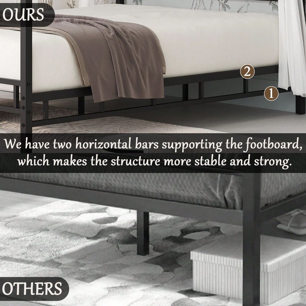 Металлический каркас кровати с – обзор и цена Canopy Bed Frame Metal Queen