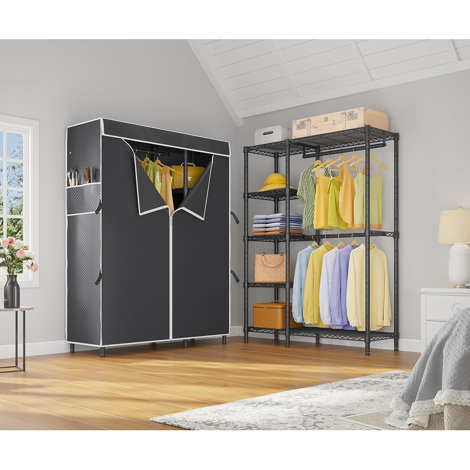 Портативный шкаф-гардероб с пр – обзор и цена Wardrobe Closet Portable Fabric Cover