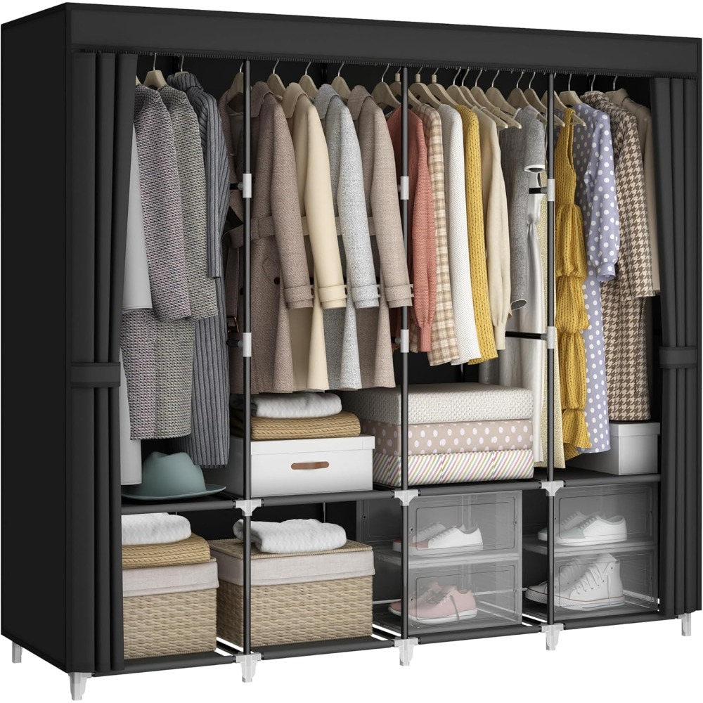 Портативный шкаф-гардероб для  – обзор и цена Wardrobe Closet Portable Fabric Cover