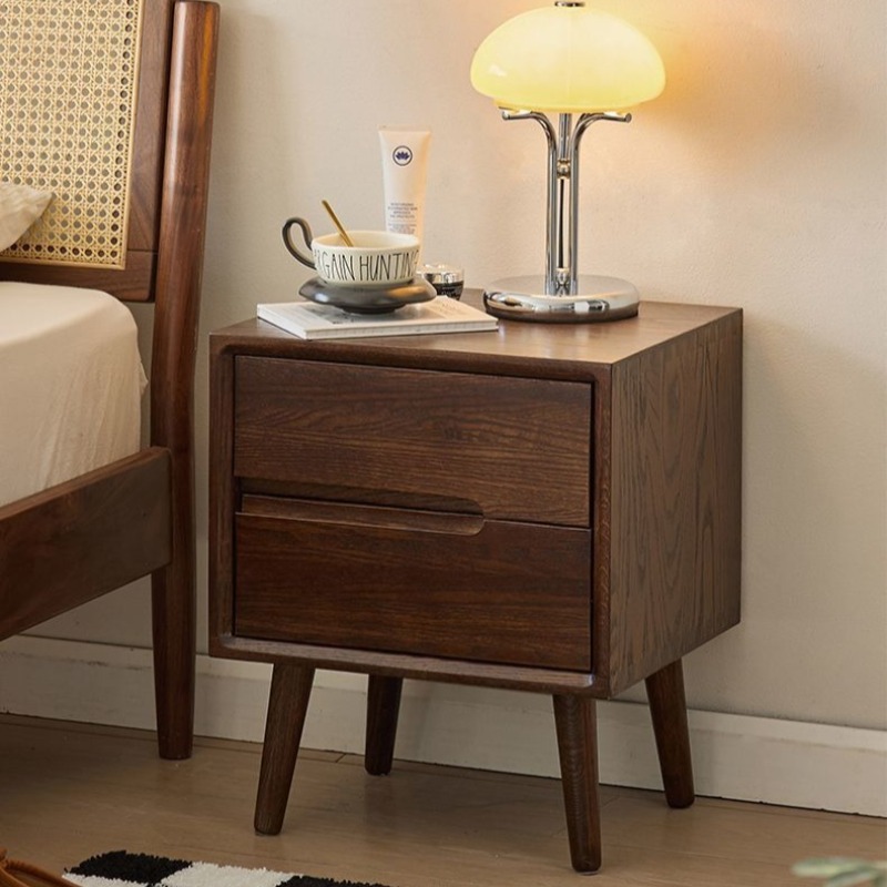 Деревянные прикроватные тумбоч – обзор и цена Solid Wood Nightstand 2 Drawers