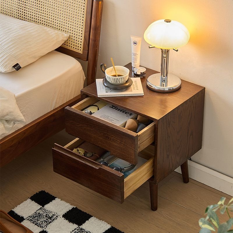 Деревянные прикроватные тумбоч – обзор и цена Solid Wood Nightstand 2 Drawers