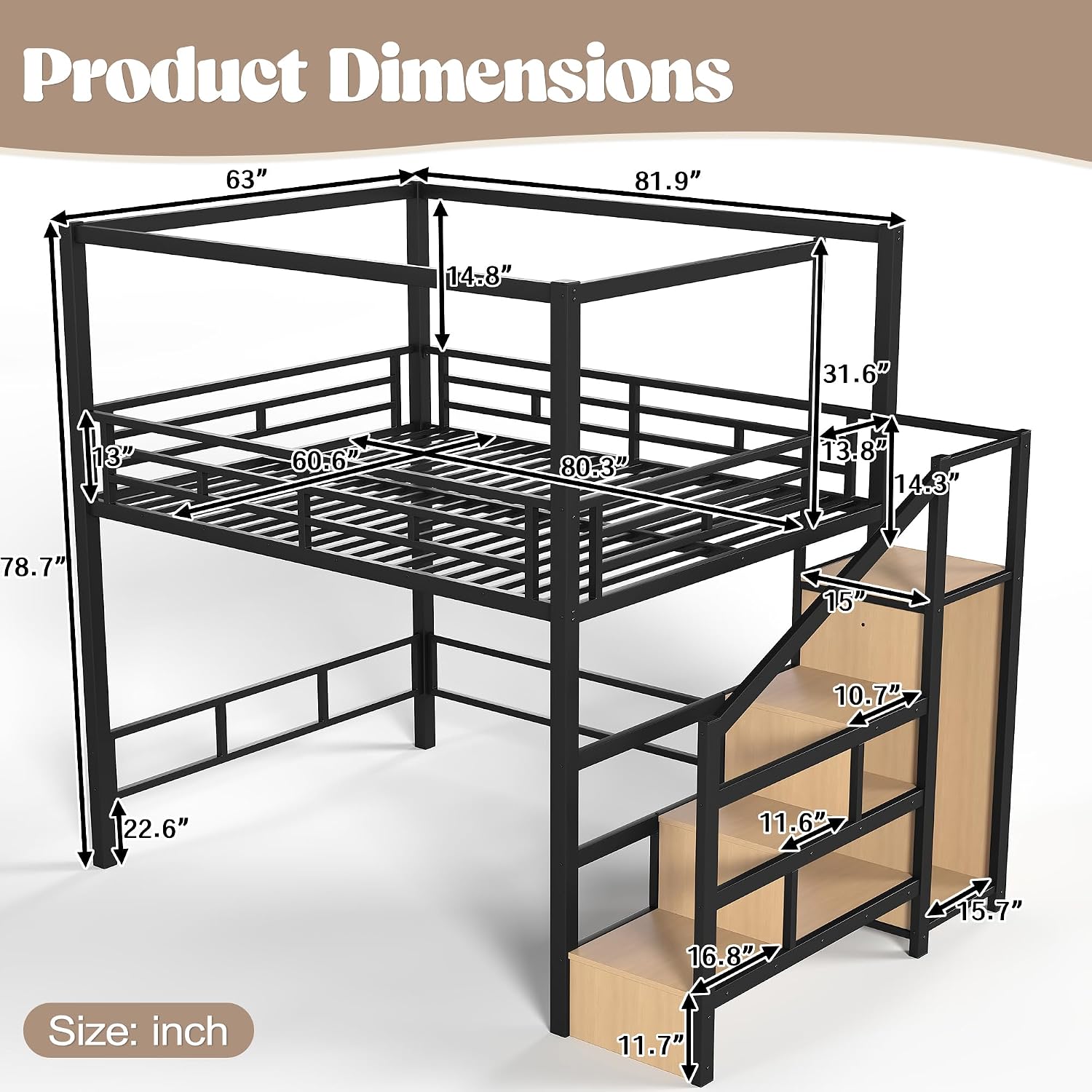 Кровать-чердак Queen с лестниц – обзор и цена Canopy Bed Frame Metal Queen