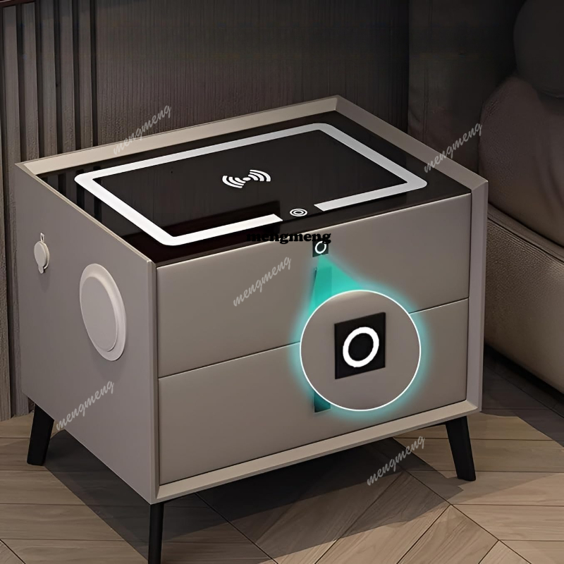 Умная тумбочка из цельного дер – обзор и цена Solid Wood Nightstand 2 Drawers