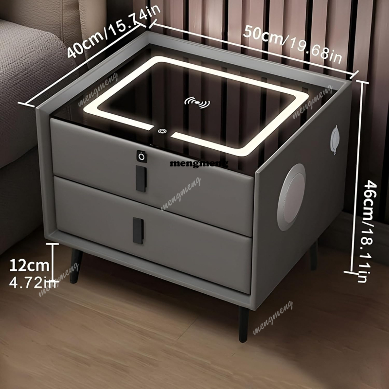 Умная тумбочка из цельного дер – обзор и цена Solid Wood Nightstand 2 Drawers