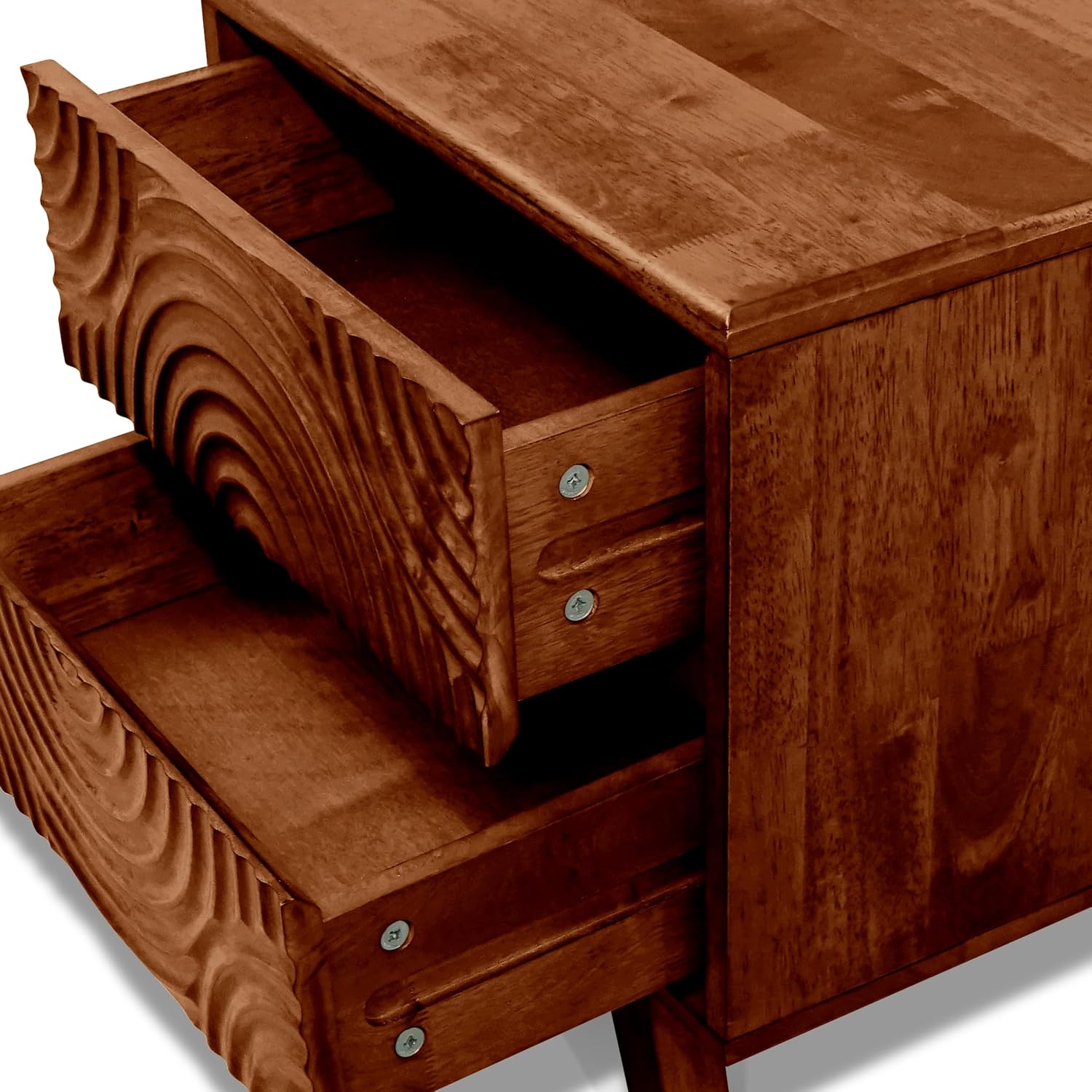 Прикроватная тумбочка из масси – обзор и цена Solid Wood Nightstand 2 Drawers
