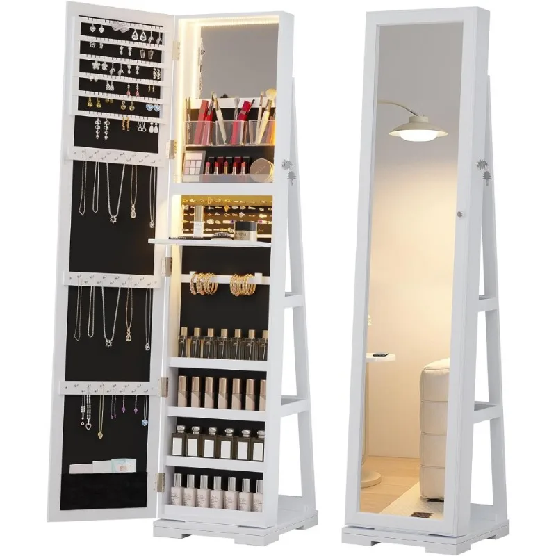 Светодиодный шкаф-витрина для  – обзор и цена Full Length Mirror Jewelry Armoire