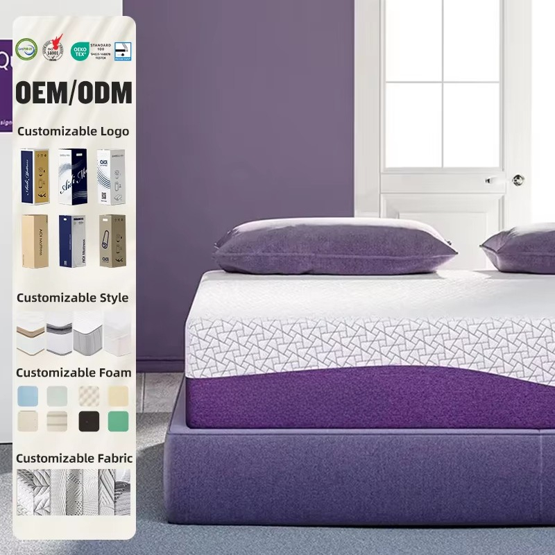 OEM/ODM Prple Color Матрас Que – обзор и цена Memory Foam Mattress In A Box Queen
