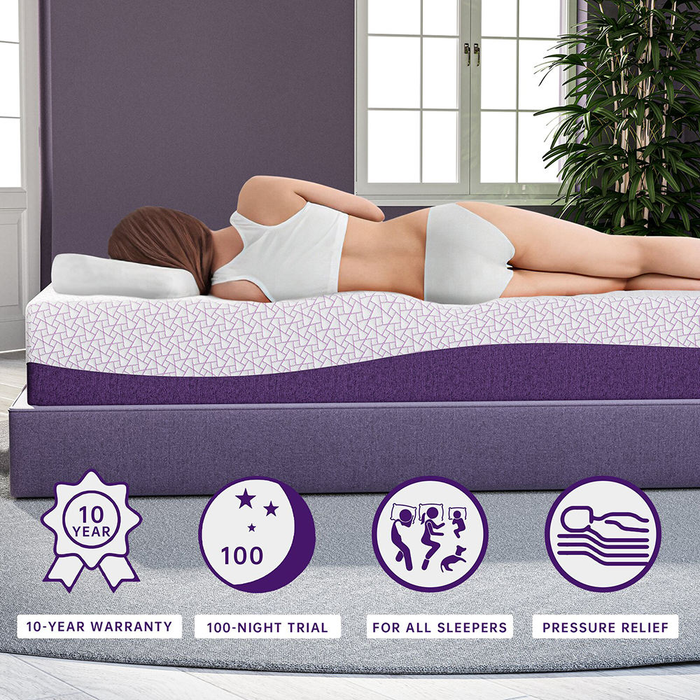 OEM/ODM Prple Color Матрас Que – обзор и цена Memory Foam Mattress In A Box Queen