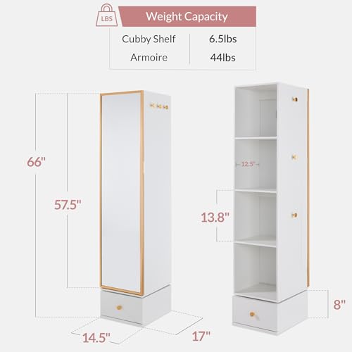 Вращающееся зеркало с шкафчико – обзор и цена Full Length Mirror Jewelry Armoire