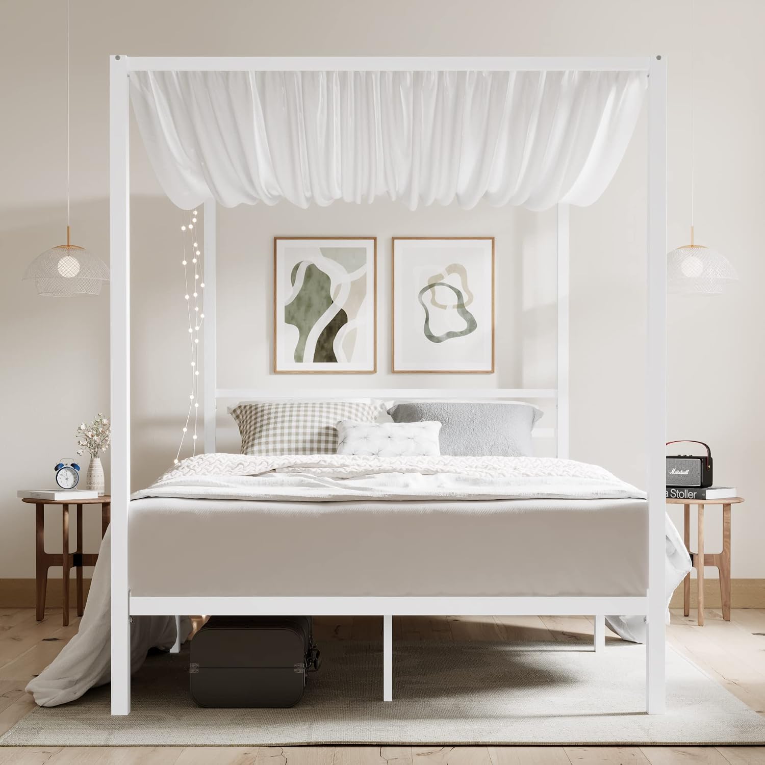 Металлический каркас кровати с – обзор и цена Canopy Bed Frame Metal Queen