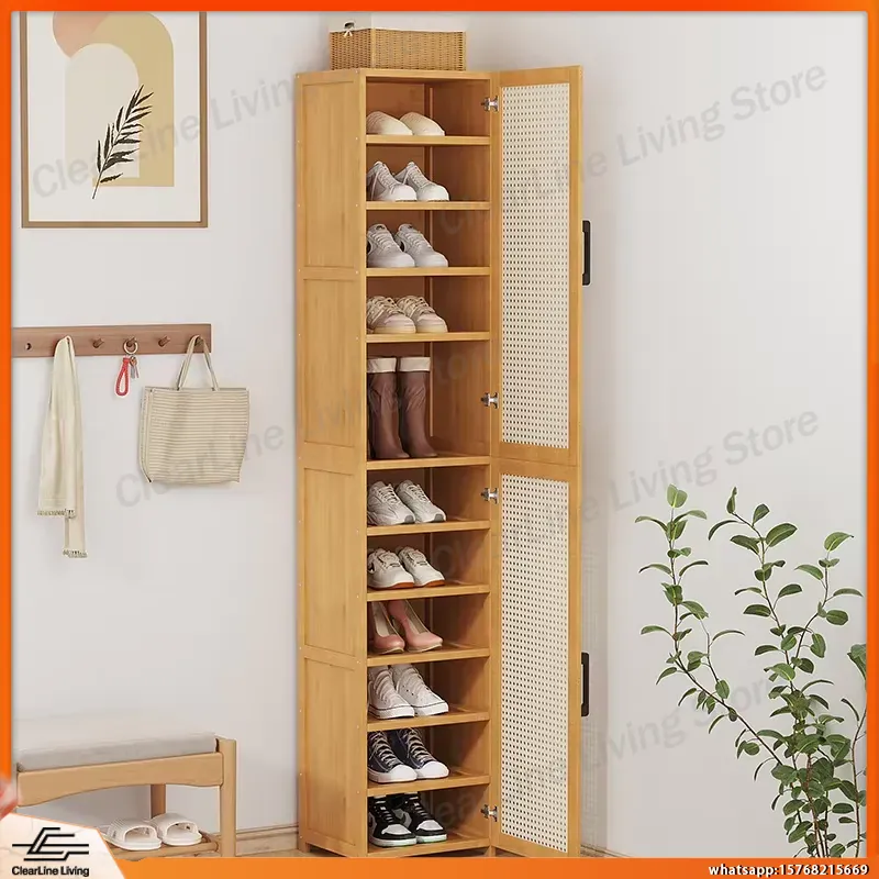 Современная многоярусная обувн – обзор и цена Shoe Rack Cabinet Narrow Entryway