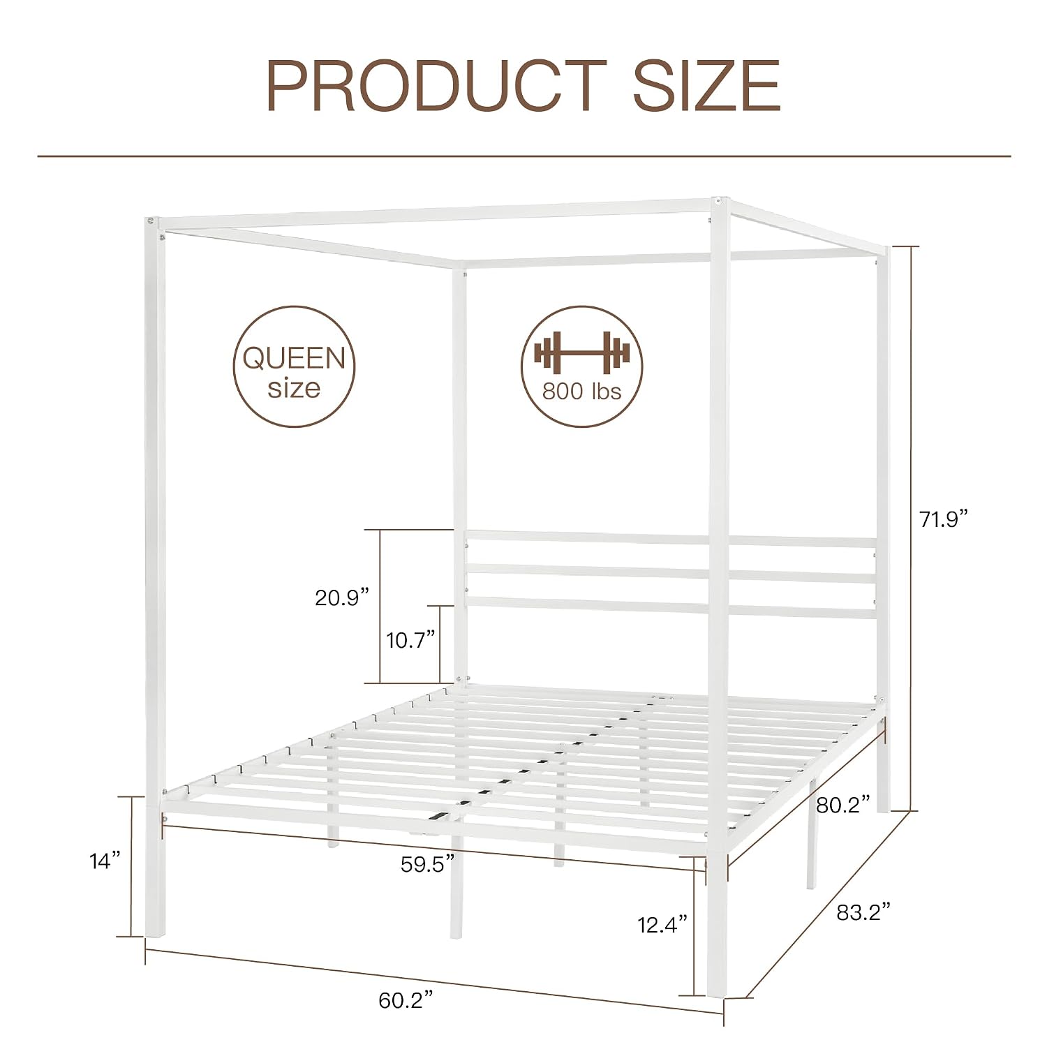 Металлическая кровать с балдах – обзор и цена Canopy Bed Frame Metal Queen