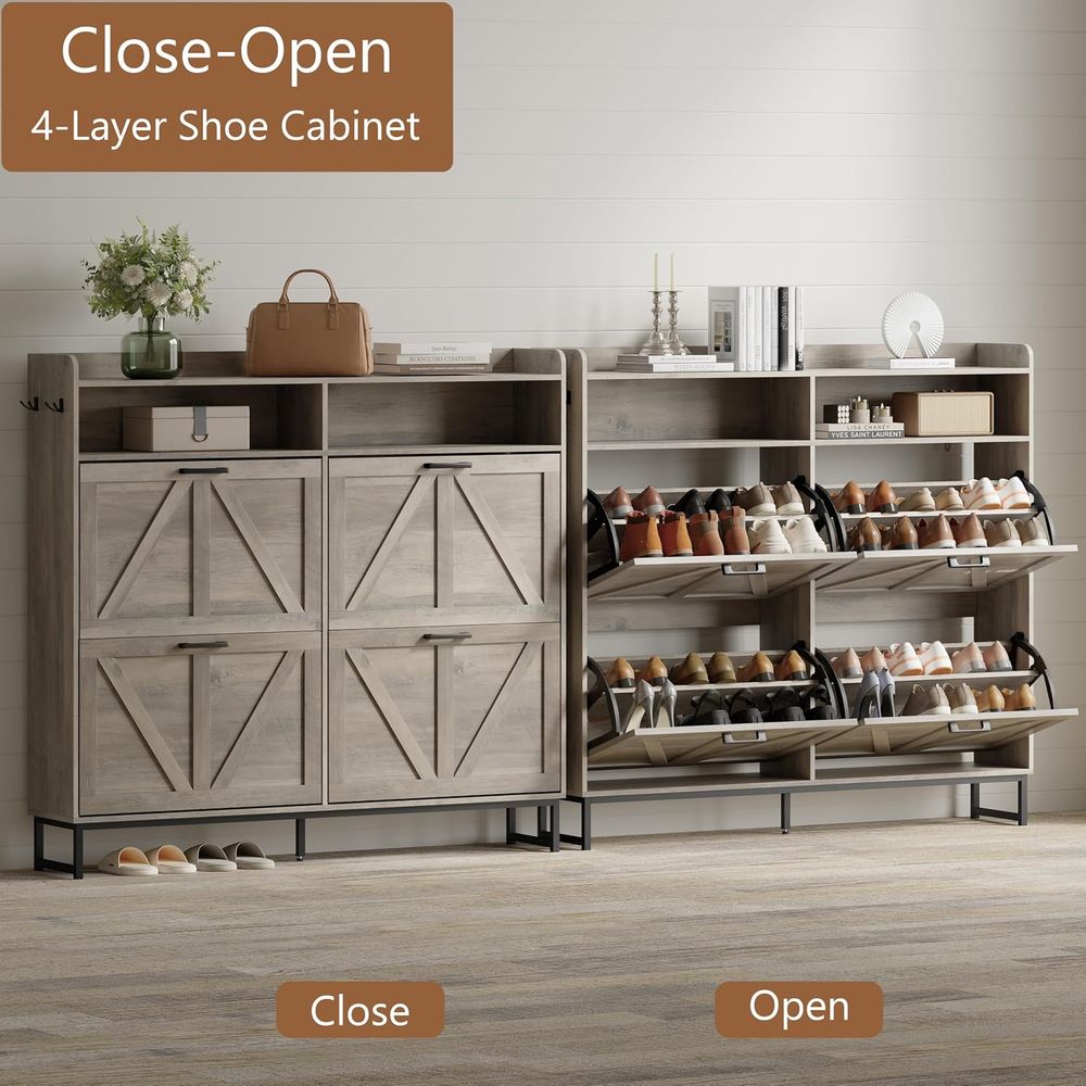 Шкаф для хранения обуви с 4 вы – обзор и цена Shoe Rack Cabinet Narrow Entryway